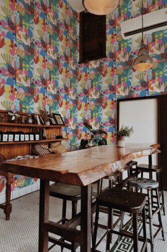 Traditional Wallpaper with Vibrant Petal Symphony Pattern from Fancy Walls