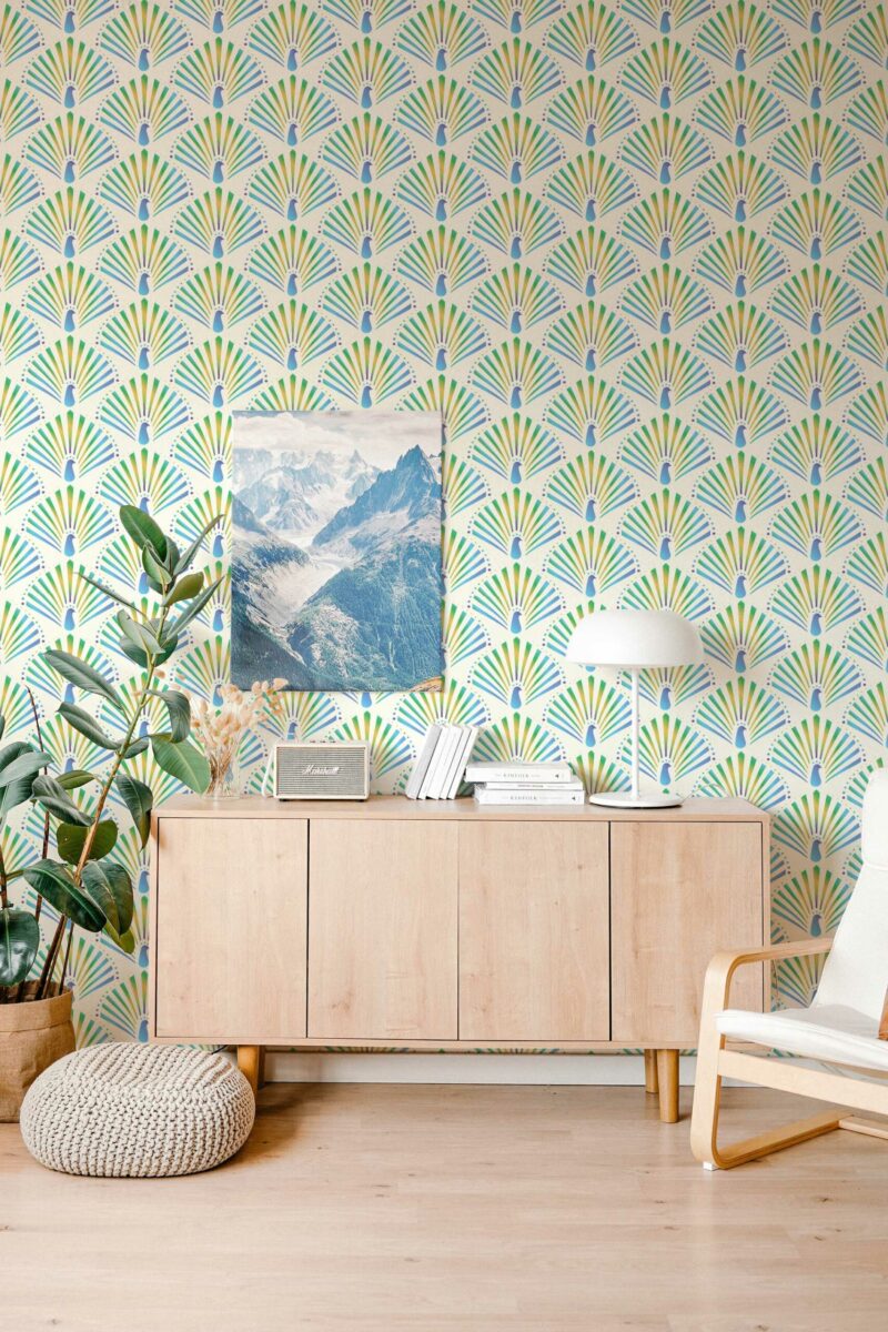 Noveau Peacock Splendor Wallpaper