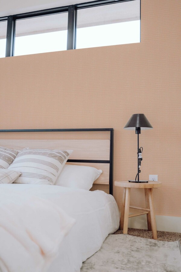 Removable Graceful Peach Herringbone Wallpaper from Fancy Walls