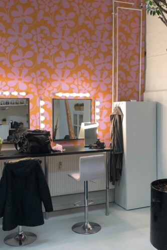 Pink Daisy Harmony Self-Adhesive Wallpaper by Fancy Walls