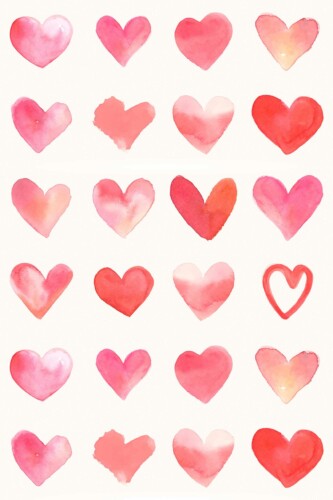 Crimson Heart Flow Removable Wallpaper from Fancy Walls