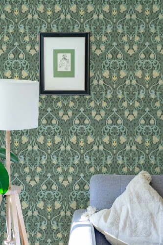 Serene Sage Elegance self-adhesive wallpaper by Fancy Walls