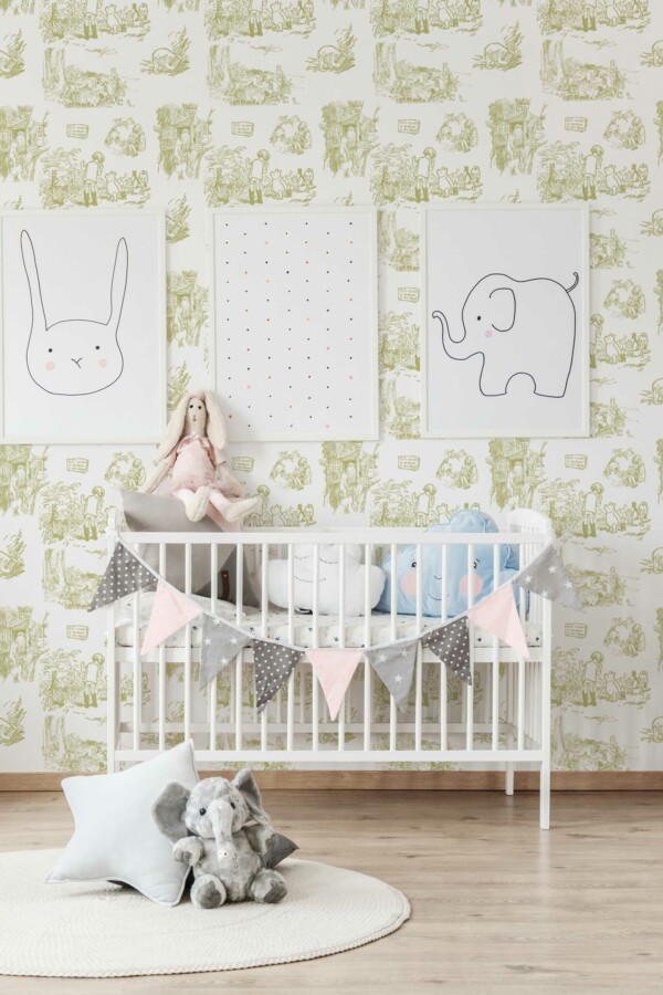 Unpasted Wallpaper Featuring Bookland Pattern by Fancy Walls