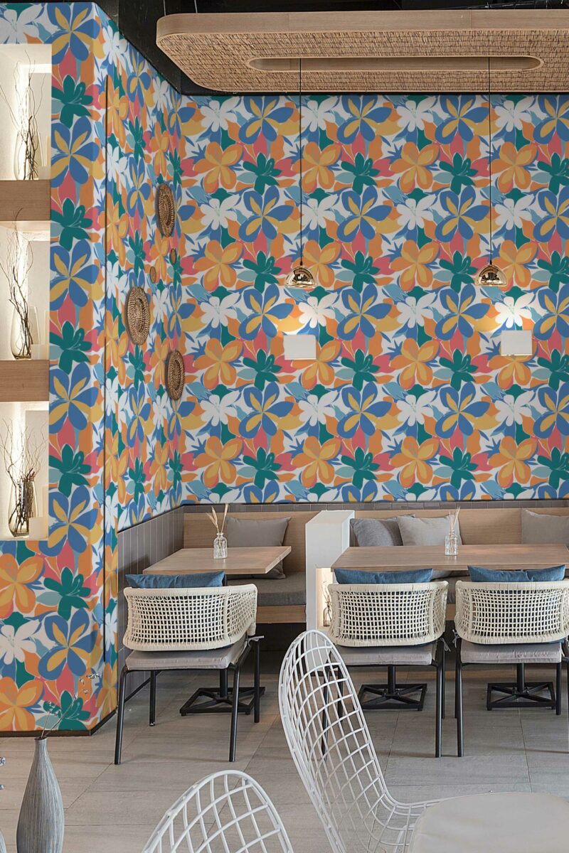 Traditional Wallpaper with Radiant Petal Fantasy Pattern from Fancy Walls
