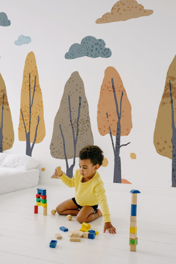 Fancy Walls removable wall mural with an autumn trees design