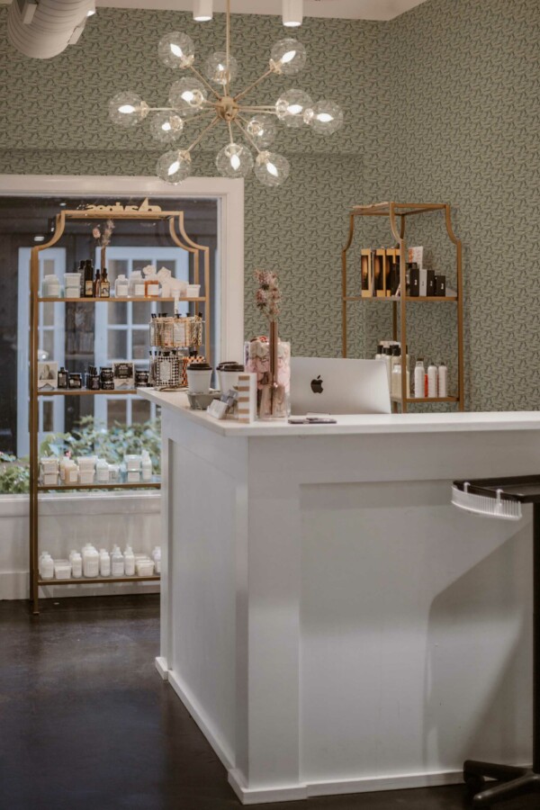 Serene Green Elegance self-adhesive wallpaper by Fancy Walls