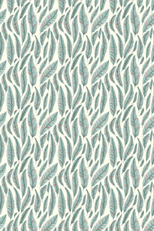 Fresh Green Feather self-adhesive wallpaper by Fancy Walls