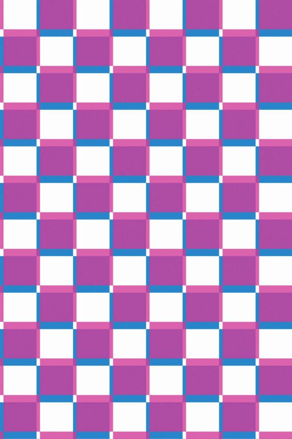 Pattern repeat of Silkscreen check removable wallpaper design