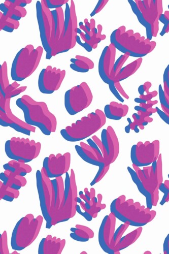 Pattern repeat of Silkscreen shapes removable wallpaper design