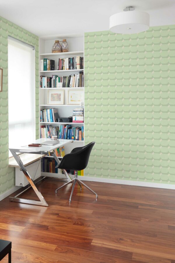 Unpasted wallpaper in Green Geo by Fancy Walls