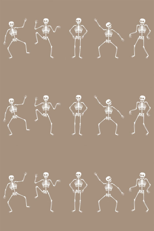 Pattern repeat of Skeleton removable wallpaper design