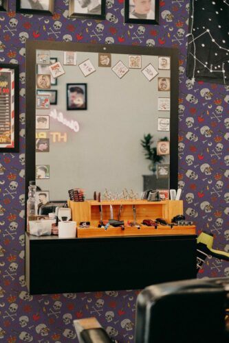 Purple Razor Edge Peel and Stick Wallpaper or Non-Pasted