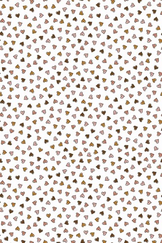 Pattern repeat of Small hearts removable wallpaper design