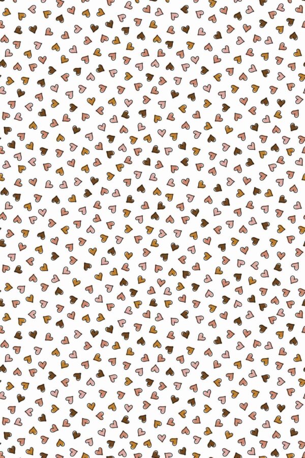 Pattern repeat of Small hearts removable wallpaper design