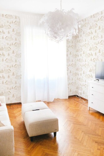 Fancy Walls Tan Cabins peel and stick wallpaper