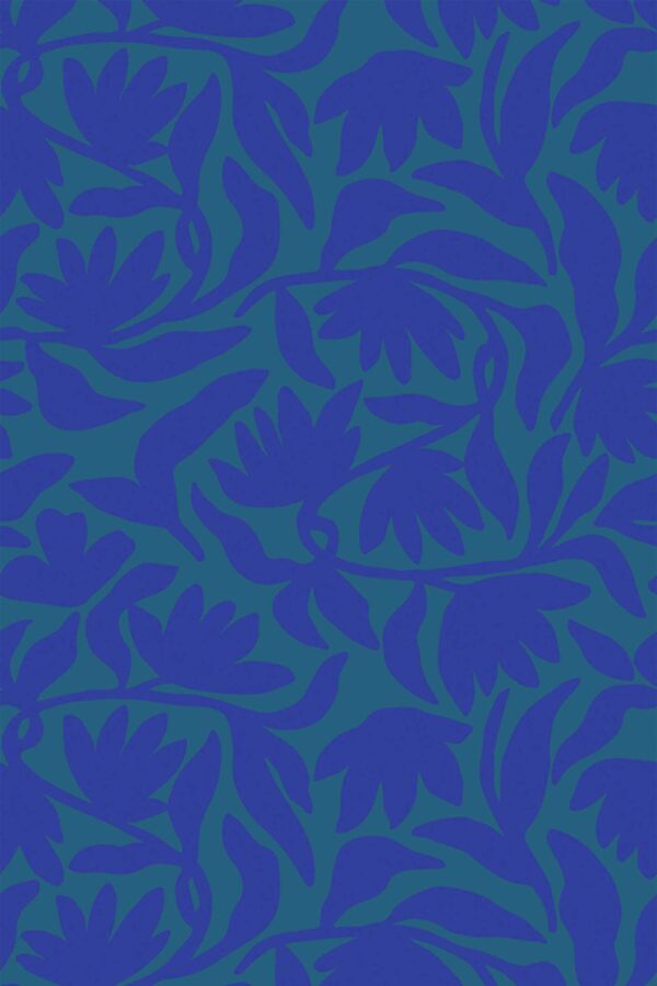Blue and turquoise unpasted wallpaper for bedroom by Fancy Walls