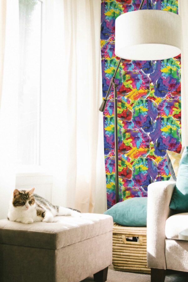 Fancy Walls Peel and Stick Wallpaper in Vivid Splash Canvas