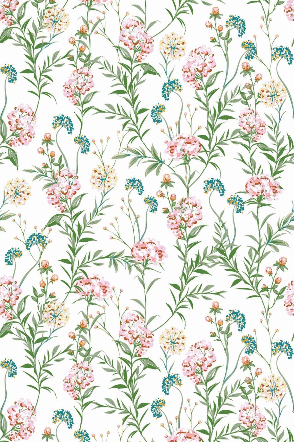 Spring wildflower Peel and Stick Wallpaper or Non-Pasted