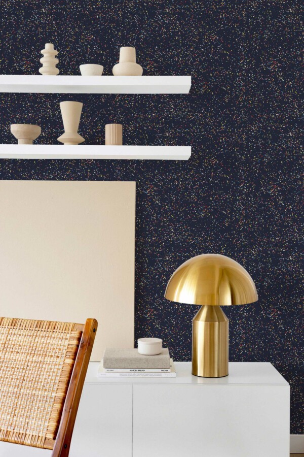 Midnight Square Mosaic Removable Wallpaper from Fancy Walls