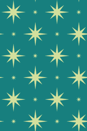 Pattern repeat of Starlight Teal removable wallpaper design