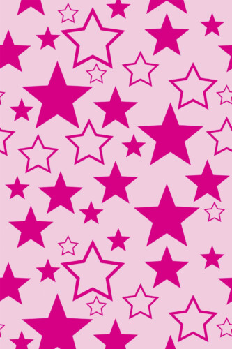 Pattern repeat of Starlit Doll House Inspired removable wallpaper design