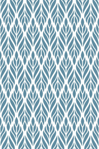 Pattern repeat of Steel blue Art Deco removable wallpaper design