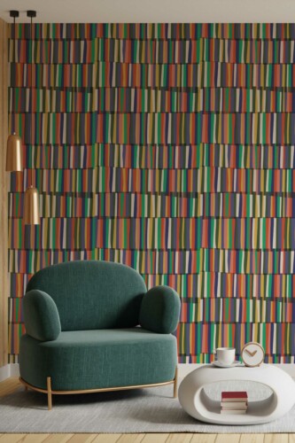 Vibrant Opaque Bands Removable Wallpaper from Fancy Walls
