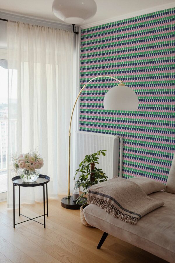 Fancy Walls Peel and Stick Wallpaper in Colorful Brush Style