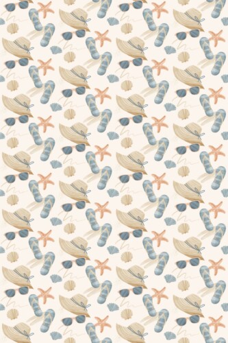 Fancy Walls Summer Fashion Pattern self-adhesive wallpaper