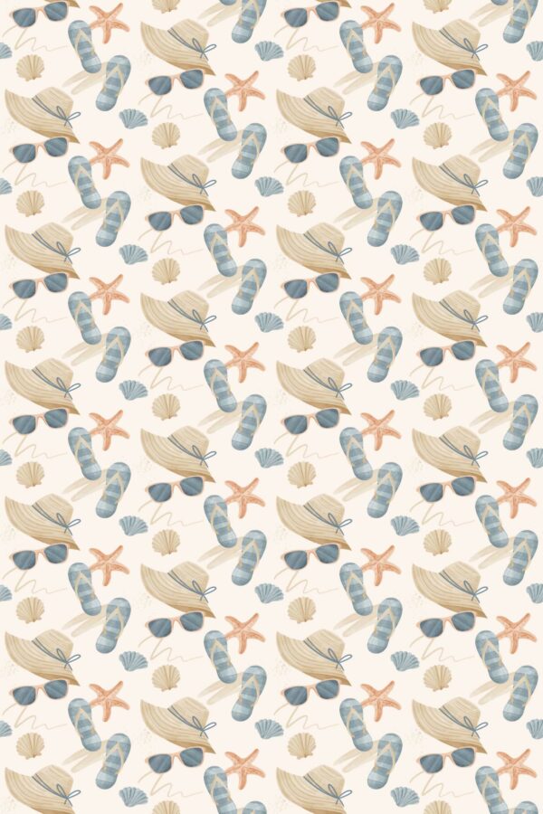 Fancy Walls Summer Fashion Pattern self-adhesive wallpaper