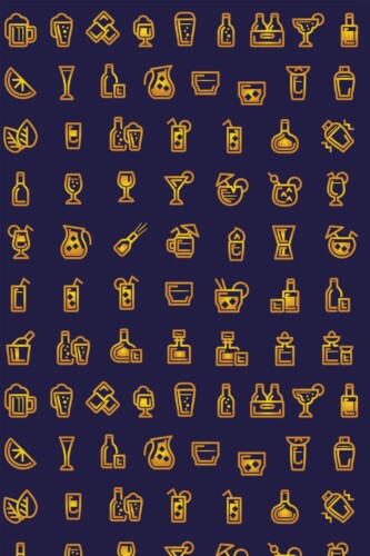 Pattern repeat of Sunset Blue Bar Charm removable wallpaper design