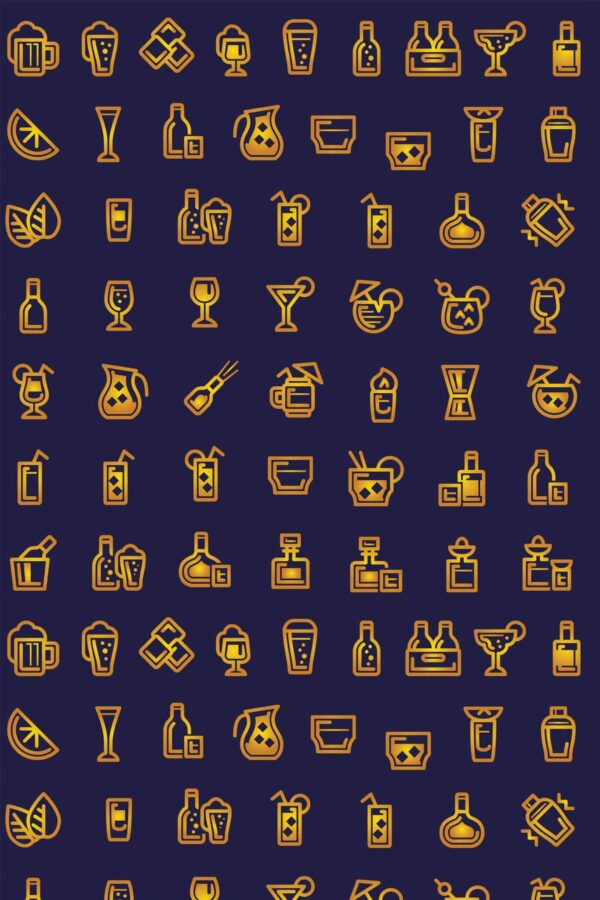 Pattern repeat of Sunset Blue Bar Charm removable wallpaper design