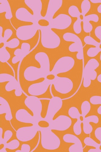 Unpasted Wallpaper Featuring DaisyBlush Pattern by Fancy Walls
