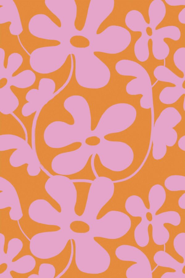 Unpasted Wallpaper Featuring DaisyBlush Pattern by Fancy Walls