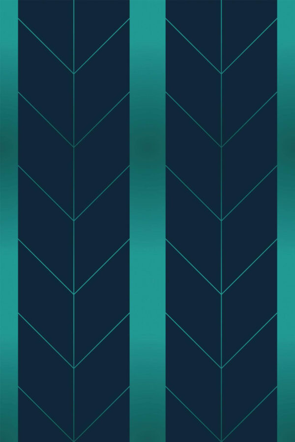 Pattern repeat of Teal Elegance removable wallpaper design