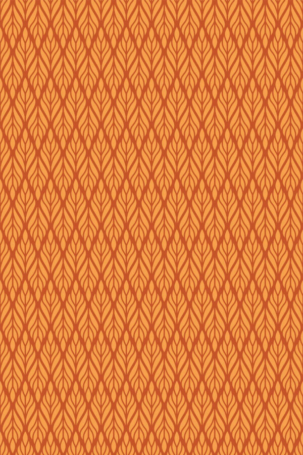 Pattern repeat of Terracotta Deco Delight removable wallpaper design