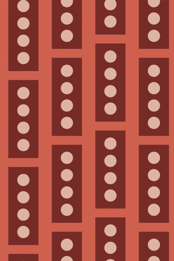 Pattern repeat of Terracotta Rugged Finish removable wallpaper design