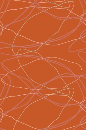 Pattern repeat of Terracotta Sand Lines removable wallpaper design