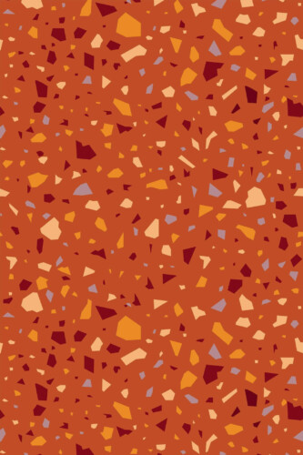 Pattern repeat of Terracotta Terrazzo removable wallpaper design