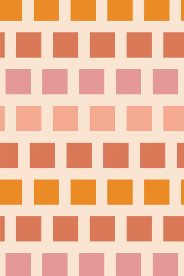 Pattern repeat of Terracotta Tints removable wallpaper design