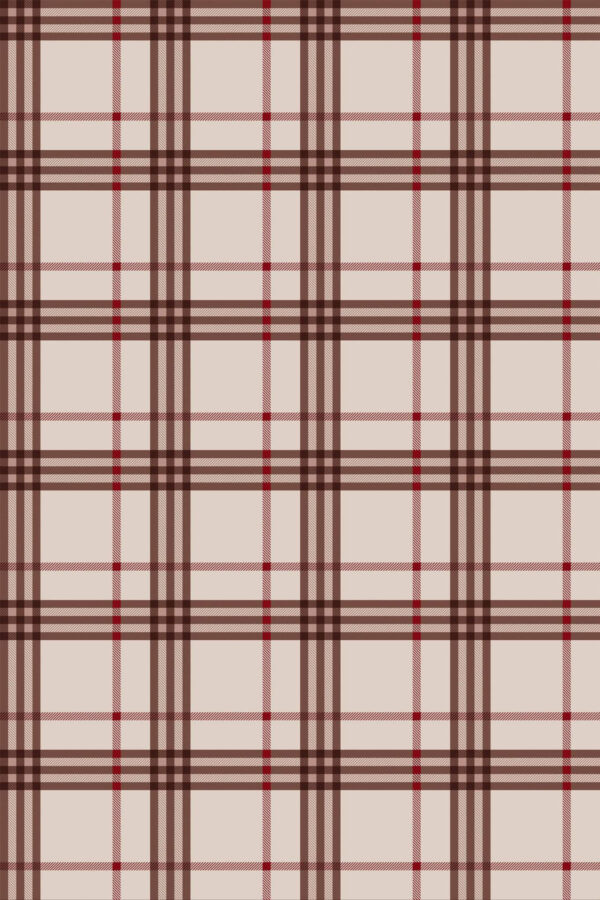Pattern repeat of Thanksgiving plaid removable wallpaper design
