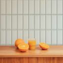Unpasted wallpaper featuring Classic White Tile by Fancy Walls