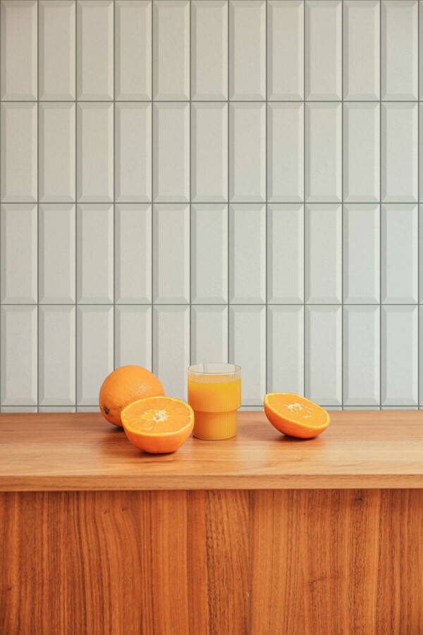 Unpasted wallpaper featuring Classic White Tile by Fancy Walls