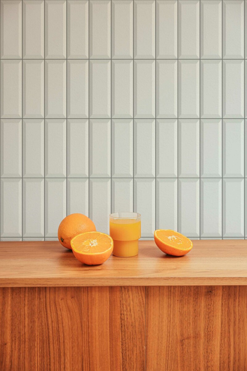 Unpasted wallpaper featuring Classic White Tile by Fancy Walls