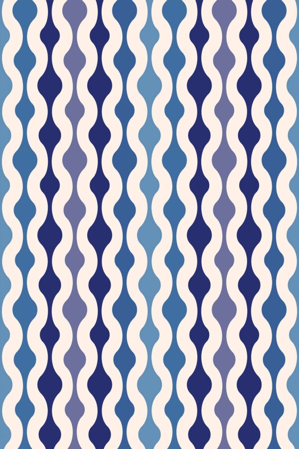Unpasted wallpaper in Vintage Blue Charm by Fancy Walls