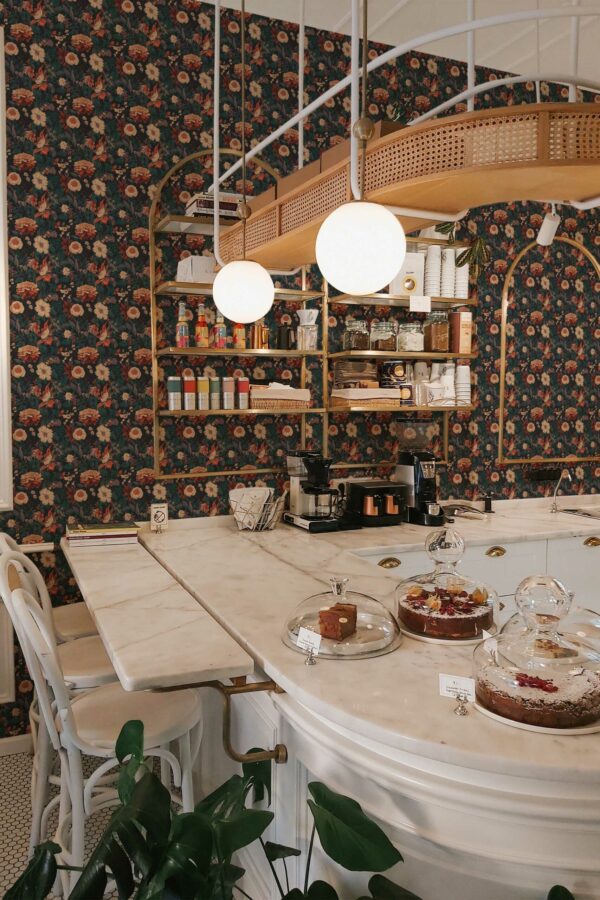Classic Brown Bloom Self-Adhesive Wallpaper by Fancy Walls