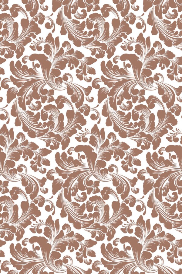 Fancy Walls Brown Damask unpasted wallpaper