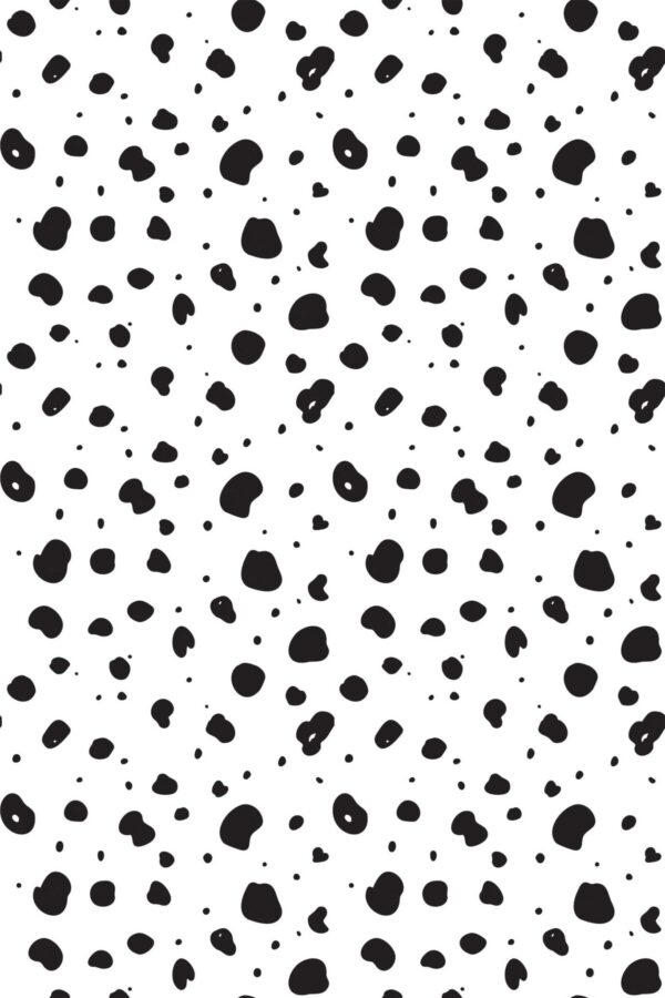 Fancy Walls Tiny Cheetah Print Black and White Lively removable wallpaper