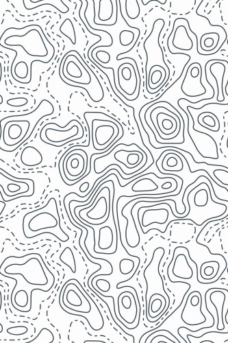 Pattern repeat of Topographic removable wallpaper design