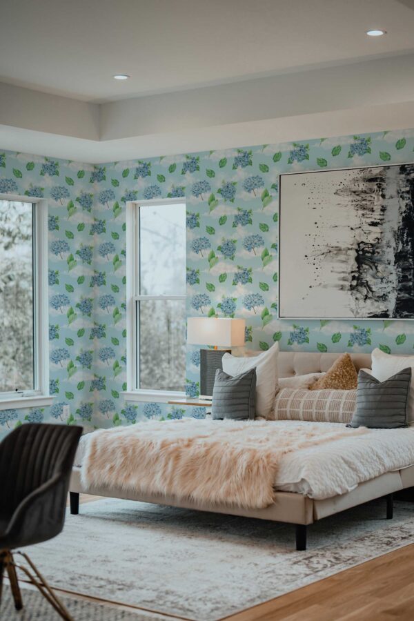 Blue Floral Dream Wallpaper